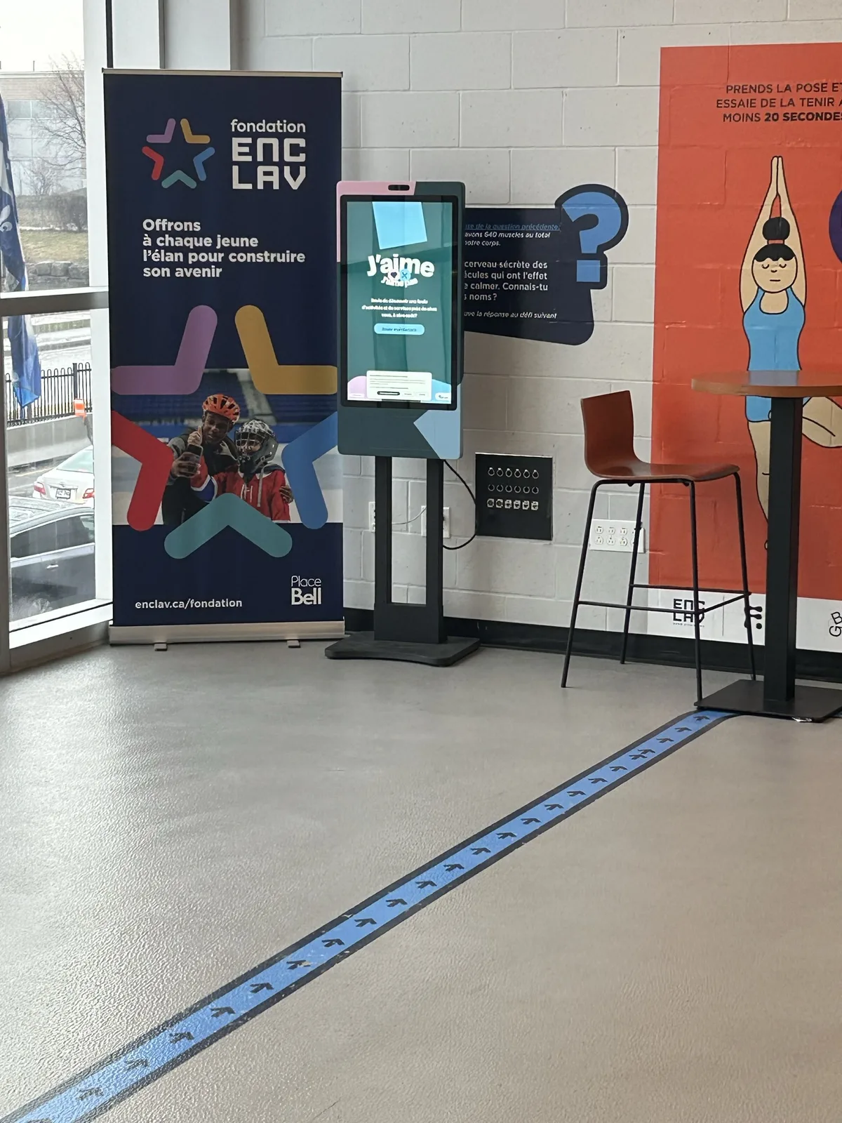 A foundation’s interactive kiosk at an event